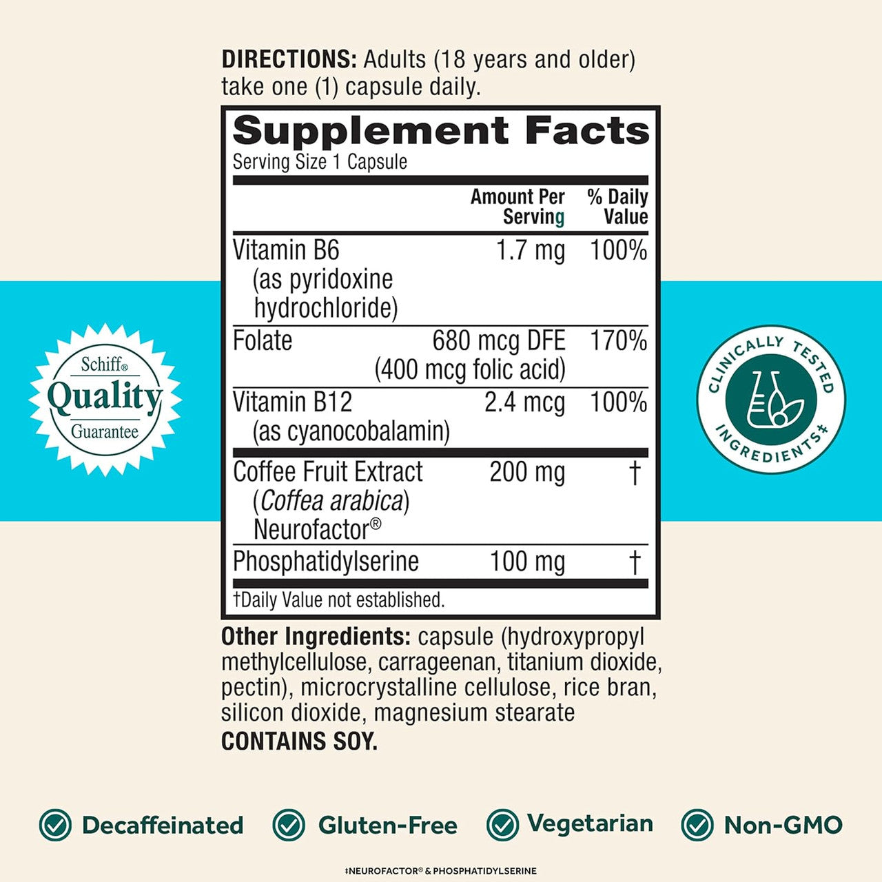 NEURIVA Plus Brain Supplement for Memory and Focus Clinically Tested Nootropics for Concentration for Mental Clarity, Cognitive Enhancement Vitamins B6, B12, Phosphatidylserine 30 Capsules - GOODSZON Discount Store
