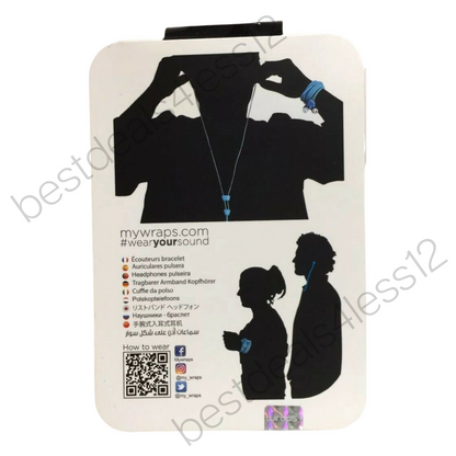 Wraps Wearable Braided Wristband Headphone Earbuds Core Gold - GOODSZON Discount Store