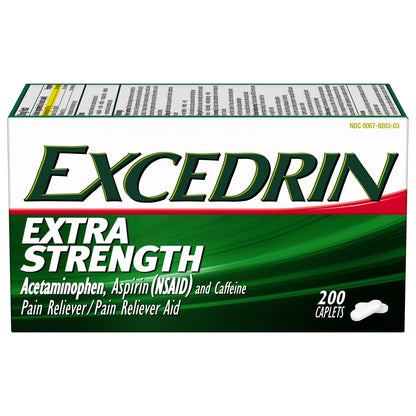 Excedrin Game Over for Headaches Limited Edition Extra Strength Pain Relief Caplets for Headache Relief, Temporarily Relieves Minor Aches and Pains Due to Headache – 200 Count - GOODSZON Discount Store