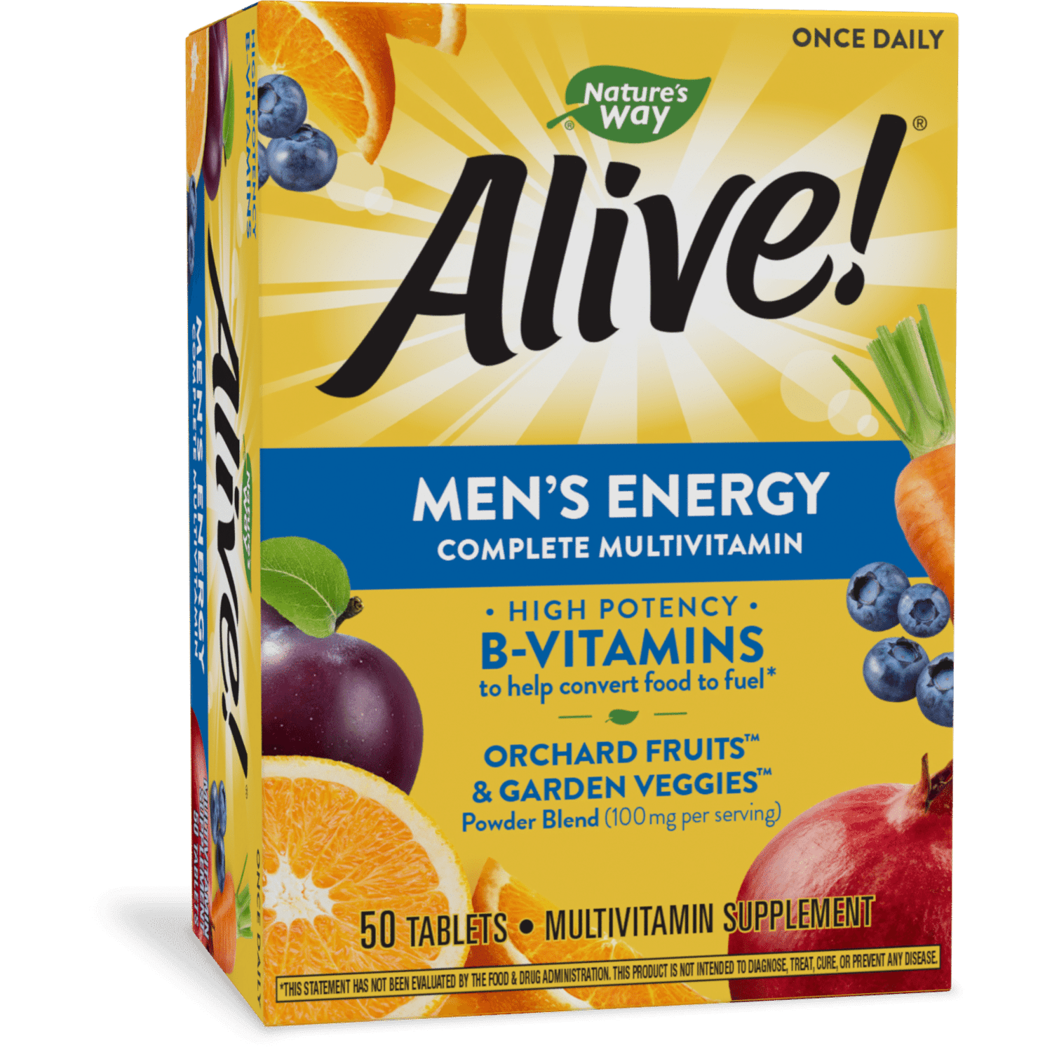 Alive! Men's Energy Complete Daily Multivitamin Tablets, 50 Count - GOODSZON Discount Store
