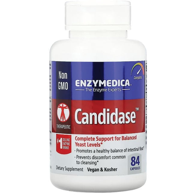 Enzymedica, Candidase, 84 Capsules, Enzyme Supplement to Support Balanced Yeast Levels and Digestive Health, Vegan, 42 Servings - GOODSZON Discount Store