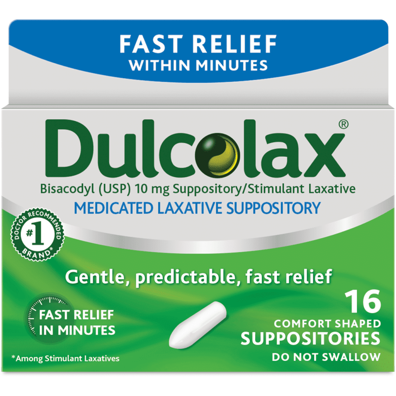 Dulcolax Laxative Suppositories (16 Ct) Fast, Gentle Relief - GOODSZON Discount Store