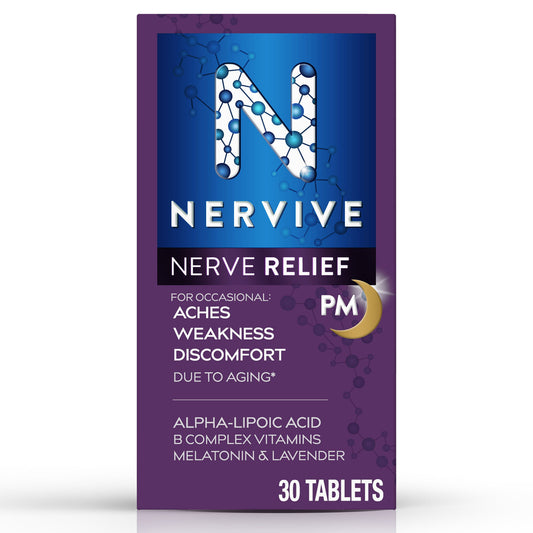 Nervive Nerve Relief PM, Alpha Lipoic Acid, Vitamin B1 & B6, 30 Tablets - GOODSZON Discount Store