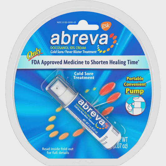 Abreva Docosanol 10% Fever Blister and Cold Sore Treatment, 0.07 Oz - GOODSZON Discount Store