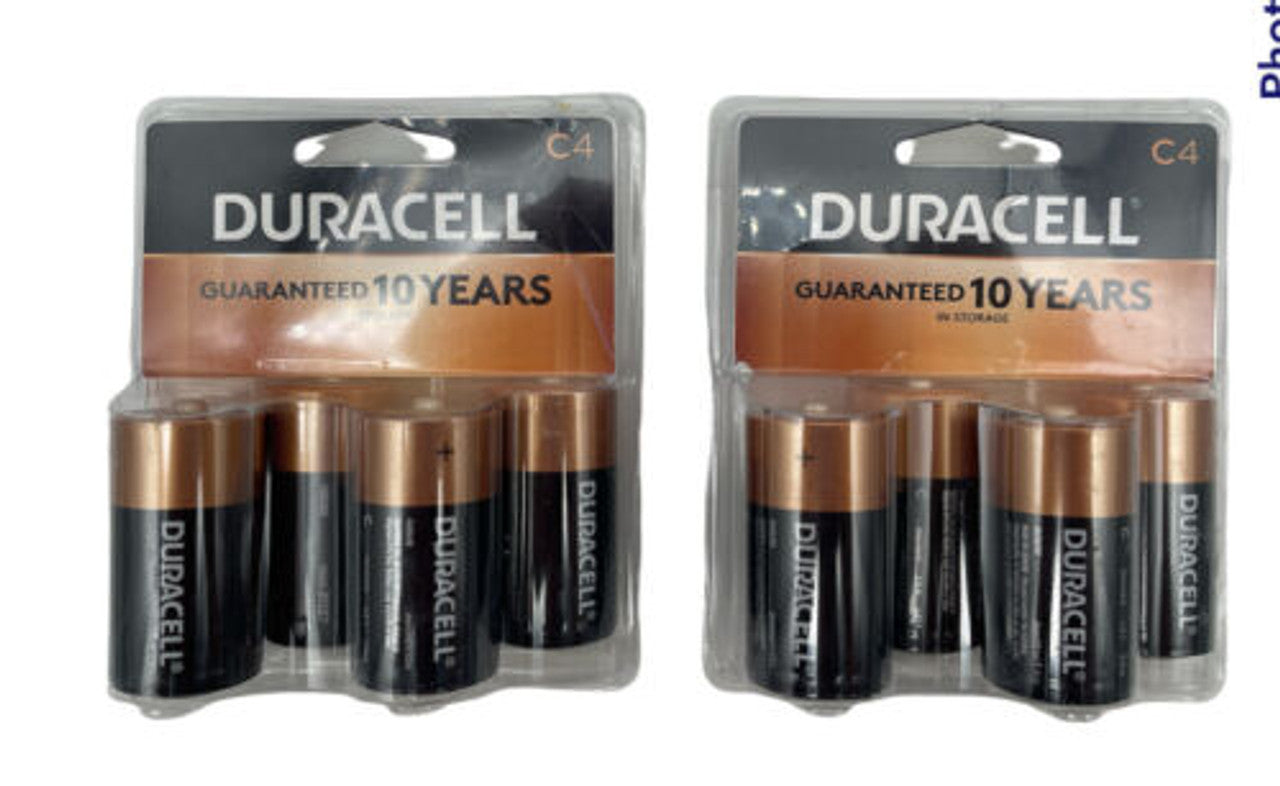 Duracell Coppertop C4 Alkaline Batteries, 4 Count Pack of 2 - GOODSZON Discount Store