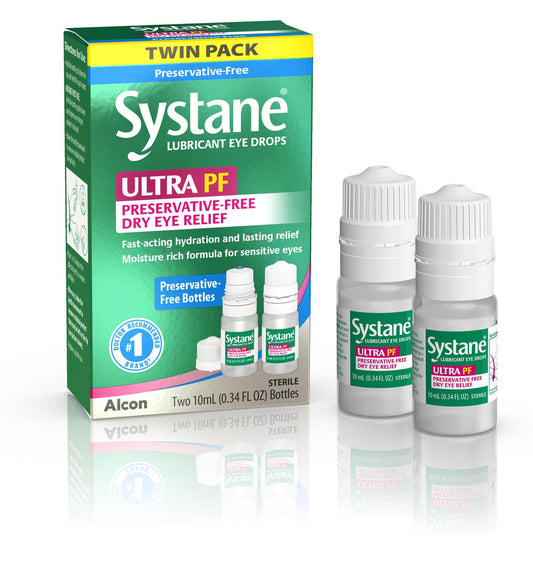Systane Ultra Preservative Free Lubricant Eye Drops Twin Pack