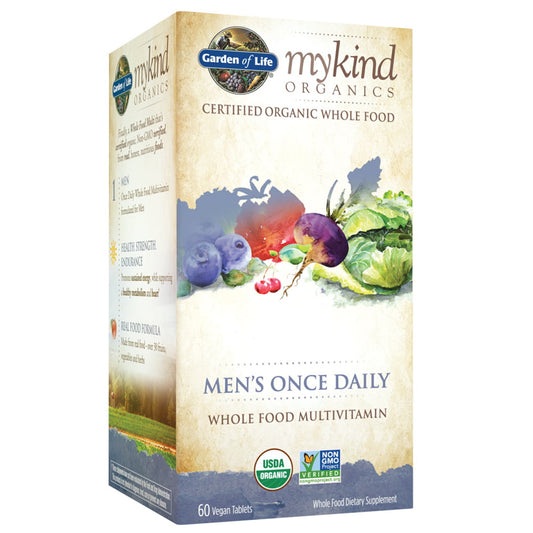 Garden of Life mykind Organics Men Once Daily Multi, 60 Tablets - GOODSZON Discount Store