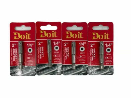 Do it #377147 1/4" 2" Socket Adaptor (Pack of 4) - GOODSZON Discount Store