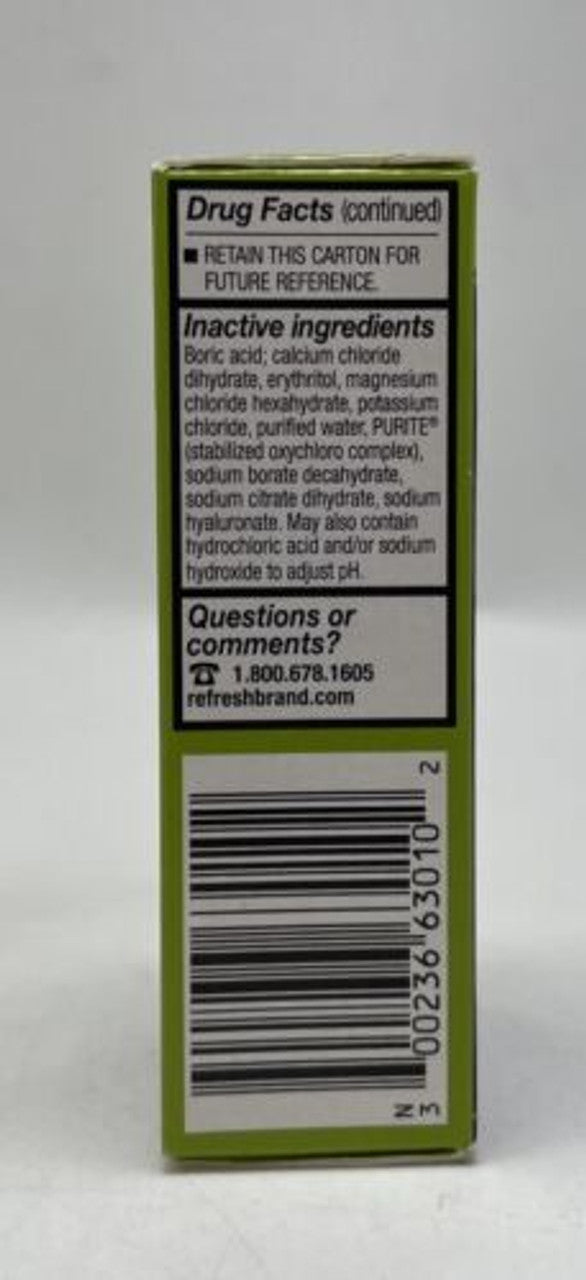 Refresh Relieva Lubricant Eye Drops, 0.33 Fl Oz (10ml) Sterile Pack2 - GOODSZON Discount Store