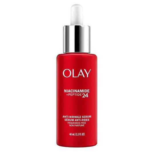 Olay Niacinamide + Peptide 24 Anti-Wrinkle Serum, Fragrance-Free, 1.3oz FL - GOODSZON Discount Store