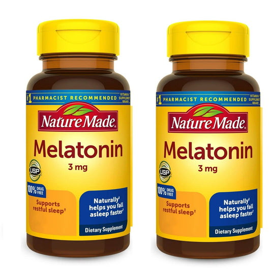 Nature Made Melatonin 3 mg 120 Tablets Pack of 2 - GOODSZON Discount Store