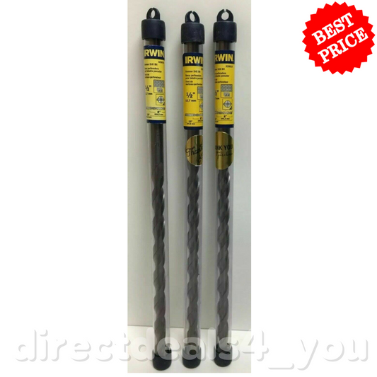 IRWIN 1/2" x 12” x8" Hammer Drill Bit 326016 Pack of 3 - GOODSZON Discount Store