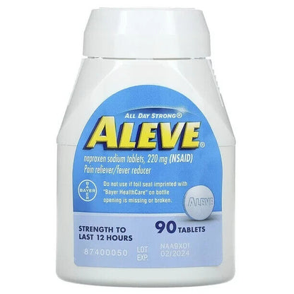 Aleve All Day Strong Naproxen Sodium Tablets, 220 mg, 90 count Exp 12/2024+ - GOODSZON Discount Store