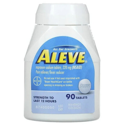 Aleve All Day Strong Naproxen Sodium Tablets, 220 mg, 90 count - GOODSZON Discount Store