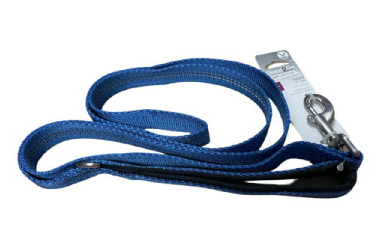 Good2Go Reflective Padded Lead for dogs Blue 6 ft. - GOODSZON Discount Store