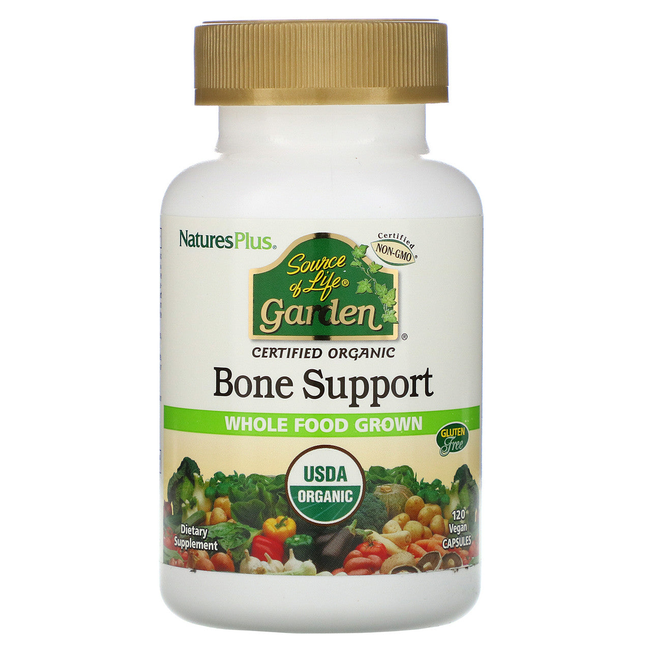 Nature's Plus Source of Life Garden, Organic Bone Support, 120 Vegan Capsules - GOODSZON Discount Store