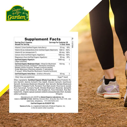 Nature's Plus Source of Life Garden, Organic Bone Support, 120 Vegan Capsules - GOODSZON Discount Store