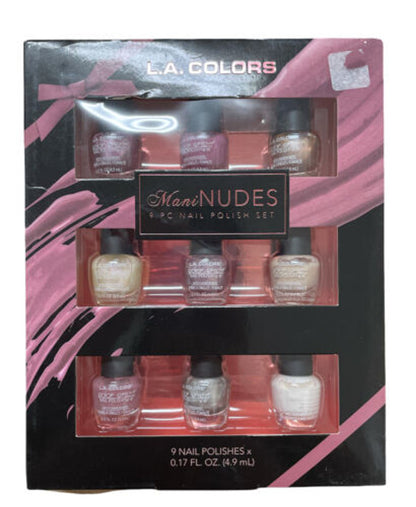 L.A. Colors Mani Polish Set Metals+Nudes (Pack of 2 Sets) - GOODSZON Discount Store