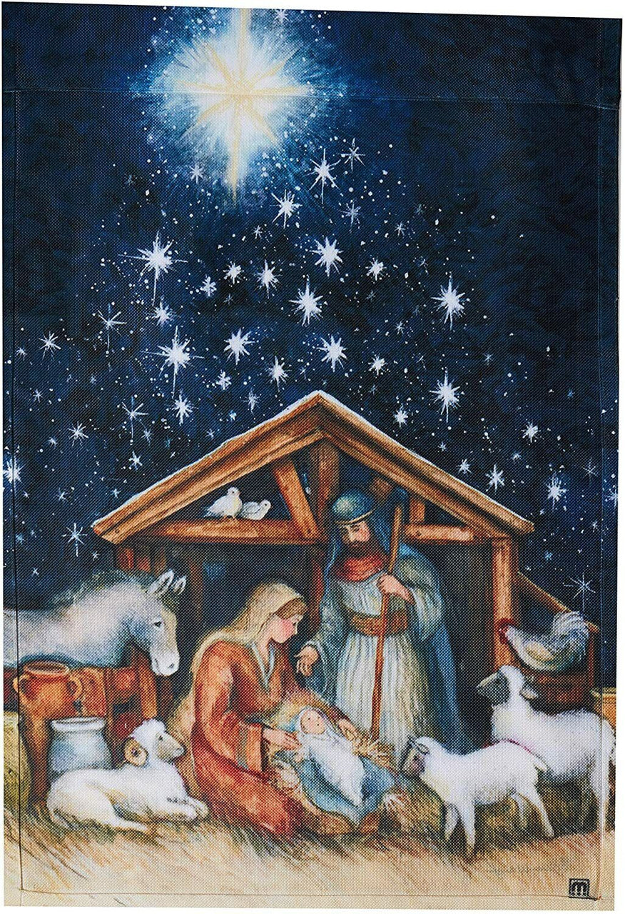 MagnetWorks MAIL34012 Holy Night Garden Flag 12.5" x 18" - GOODSZON Discount Store