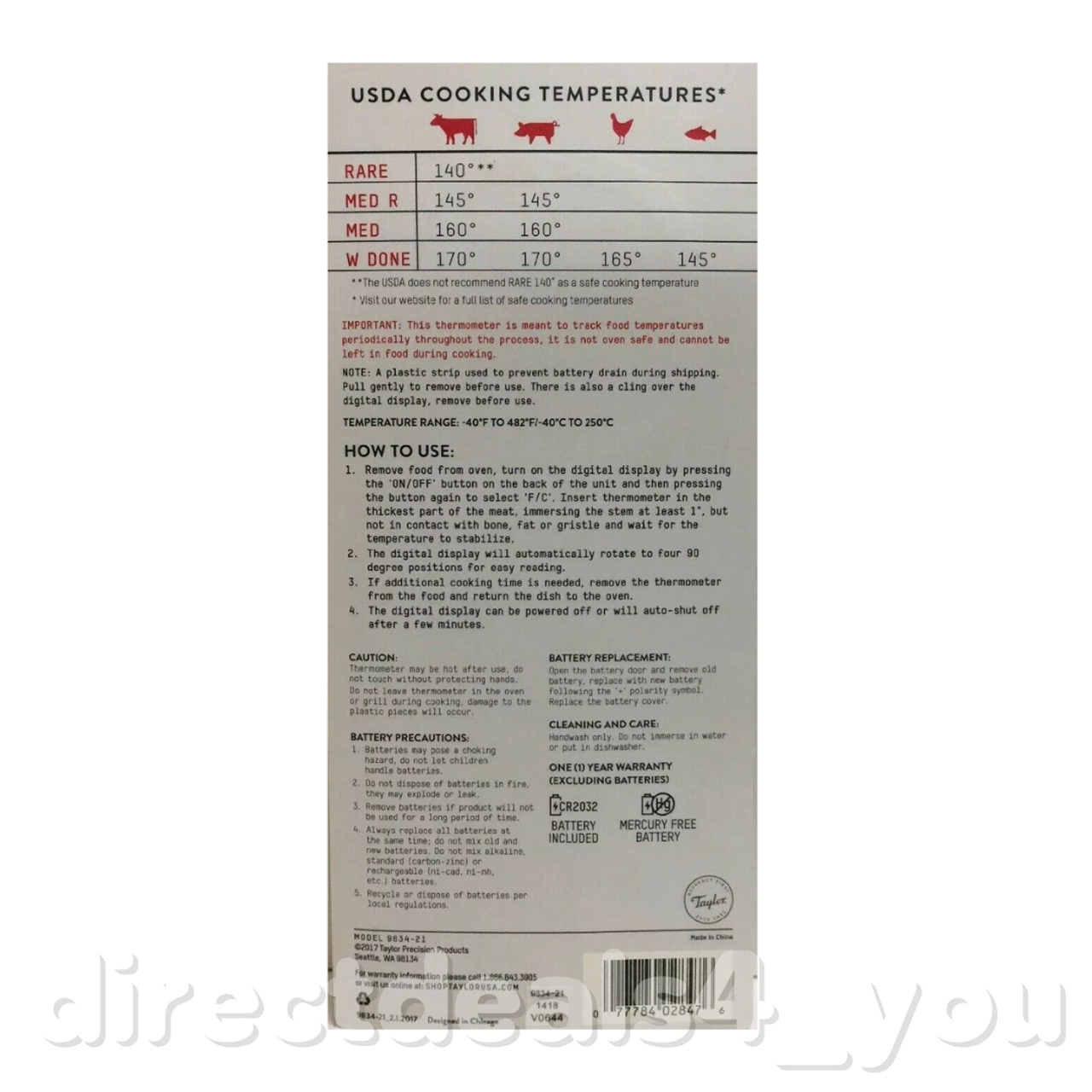 Taylor Rotating Display Thermometer #9834-21 - GOODSZON Discount Store