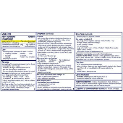 Alka-Seltzer Plus Powerfast Fizz Severe Cold & Flu, Citrus 24 Efferv Table Pack3 - GOODSZON Discount Store