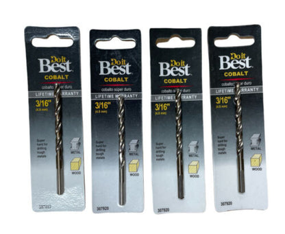 Do it Best 3/16 In. Cobalt Drill Bit 307920 Pack of 4 - GOODSZON Discount Store