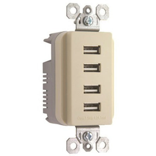 Legrand Tm8usb4 Radiant Quad Usb Outlet Charger - Off White - GOODSZON Discount Store