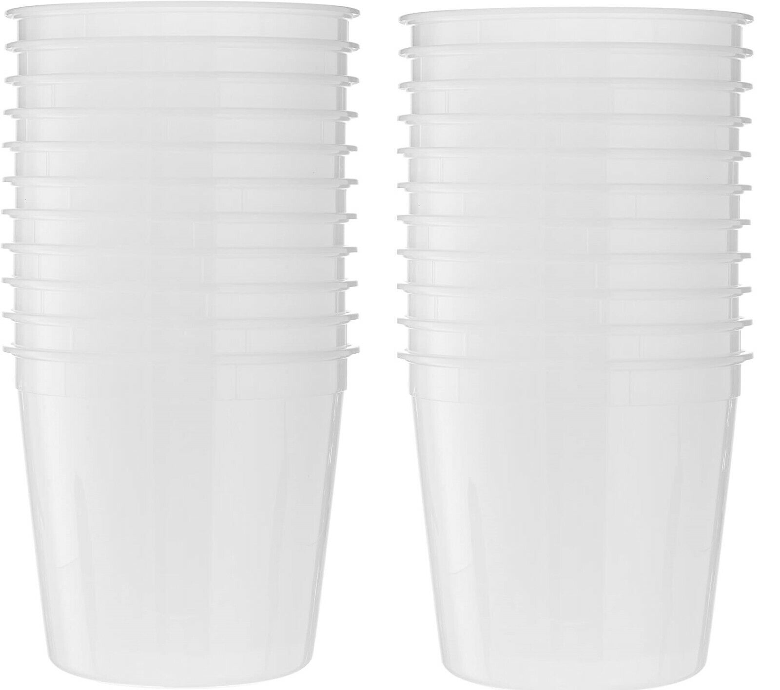 20 Count 128 Oz Combo Basix Round Clear Food Storage Deli Container With Lids - GOODSZON Discount Store