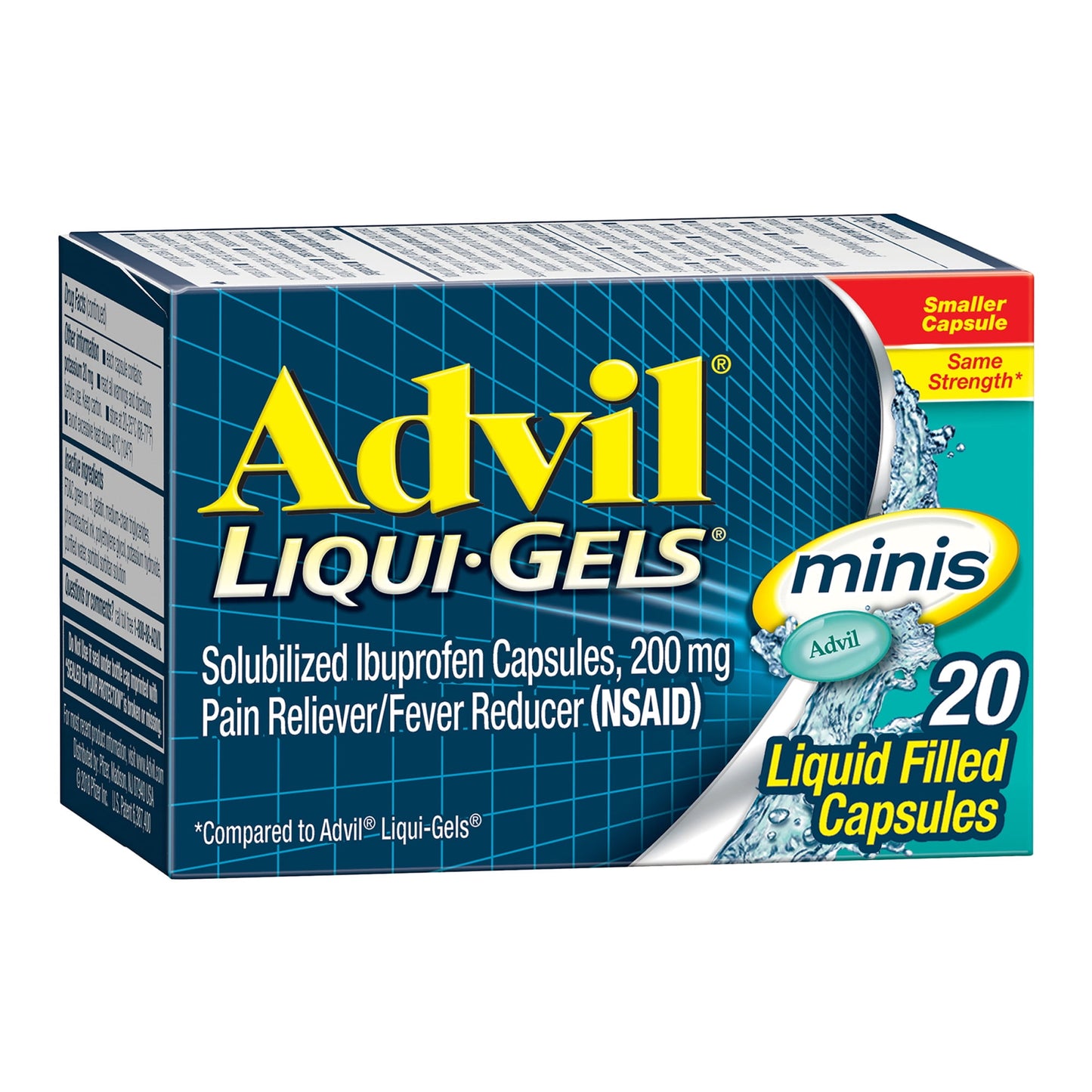 Advil Liqui-Gels Minis Pain Relievers for Headache Relief, Fever Reducer Liquid Filled Capsules, 200 mg Ibuprofen, 20 Count - GOODSZON Discount Store