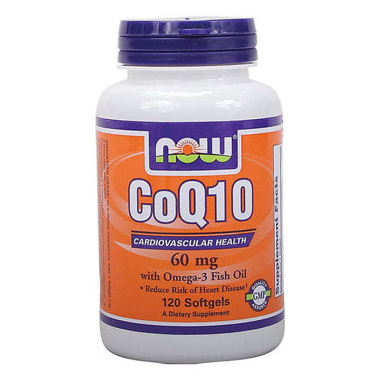 Now Foods CoQ10 With Omega-3 Cardiovascular Health, 60mg, 60ct - GOODSZON Discount Store