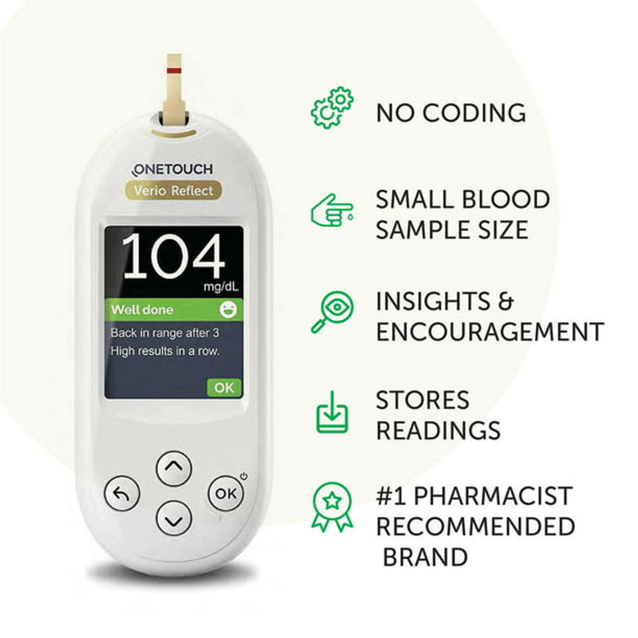 OneTouch Verio Blood Glucose Test Strips, 25 Count - GOODSZON Discount Store