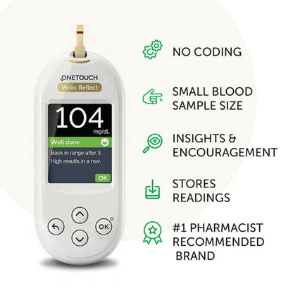 OneTouch Verio Blood Glucose Test Strips, 25 Count - GOODSZON Discount Store