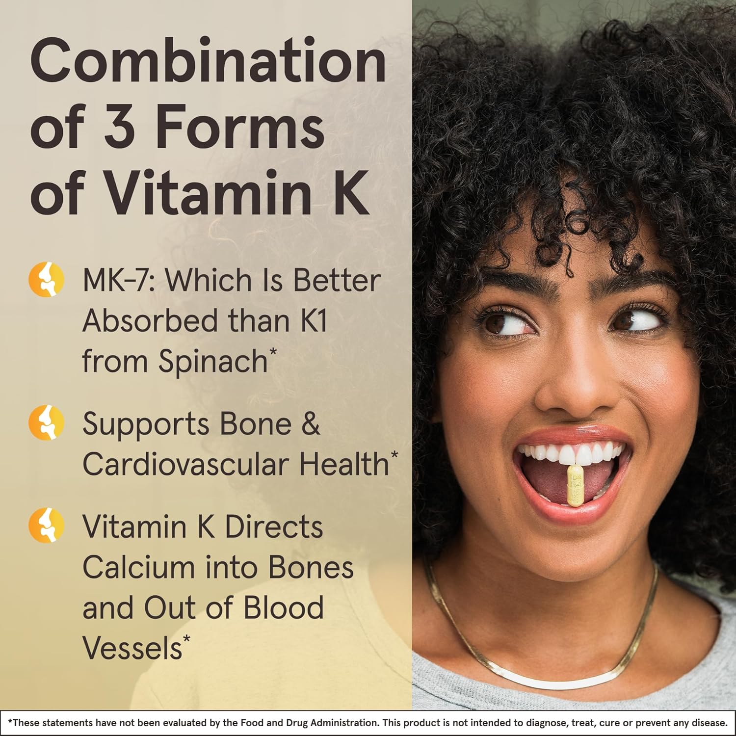 Jarrow Formulas K-Right - Dietary Supplement for Bone & Cardiovascular Health Support - Contains Vitamin D3 & Three Forms of Vitamin K Including MK-7 - 60 Servings (Packaging May Vary) - GOODSZON Discount Store