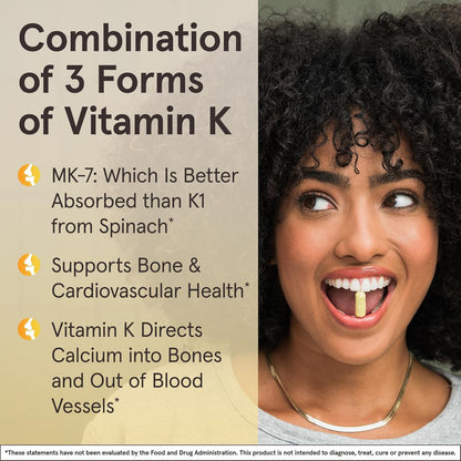 Jarrow Formulas K-Right - Vitamin K-Complex (K1, MK-4, MK-7, D3) - 60 Servings (Softgels) - Dietary Supplement for Bone & Cardiovascular Health Support - Vitamin K2 MK-7 - Gluten Free - GOODSZON Discount Store
