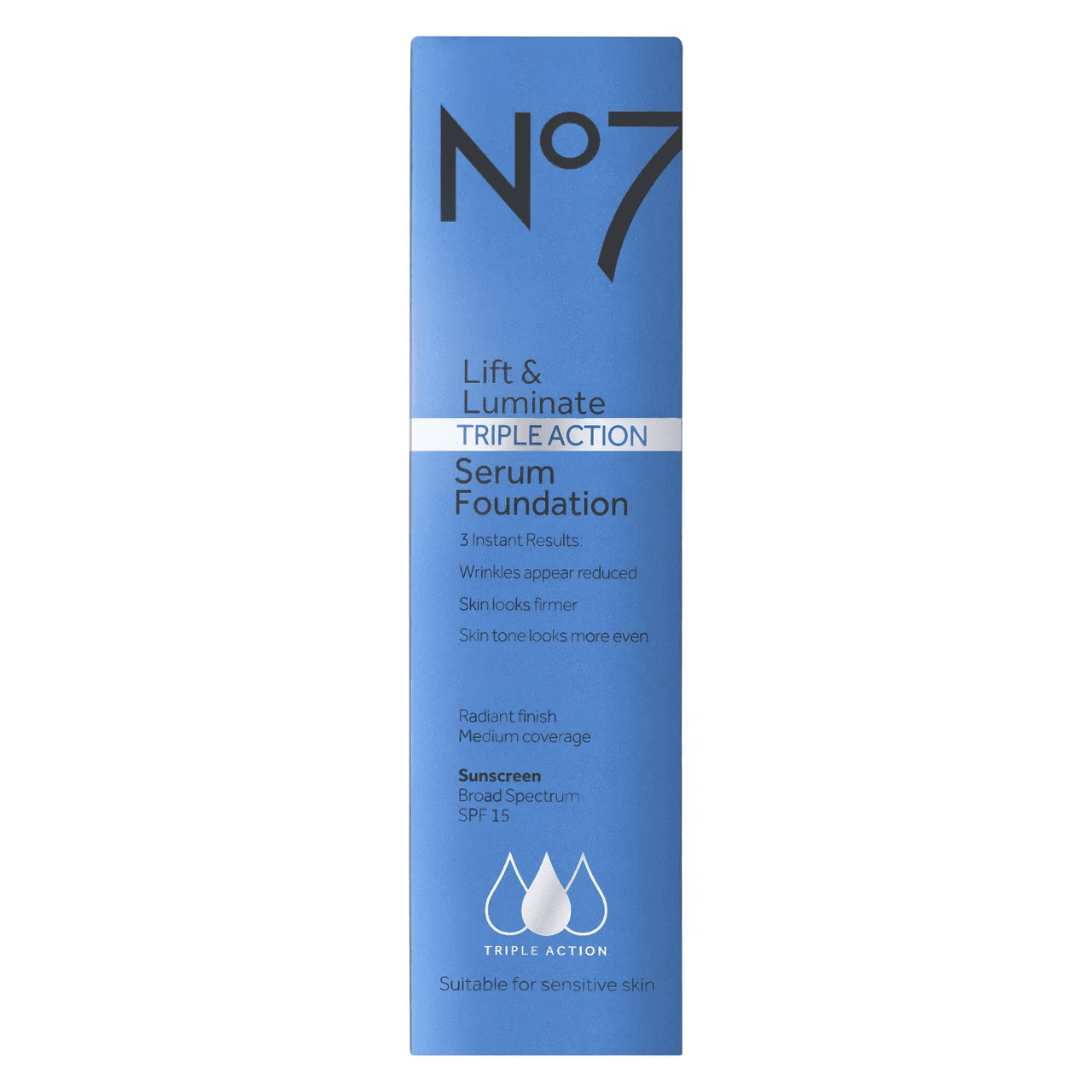 No7 Lift & Luminate Triple Action Serum Foundation - Toffee - 30 ml - GOODSZON Discount Store
