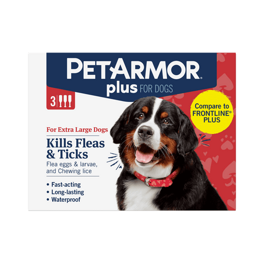 PETARMOR Plus for X-Large Dogs 89-132 lbs, Flea & Tick Prevention for Dogs, 3-Month Supply - GOODSZON Discount Store