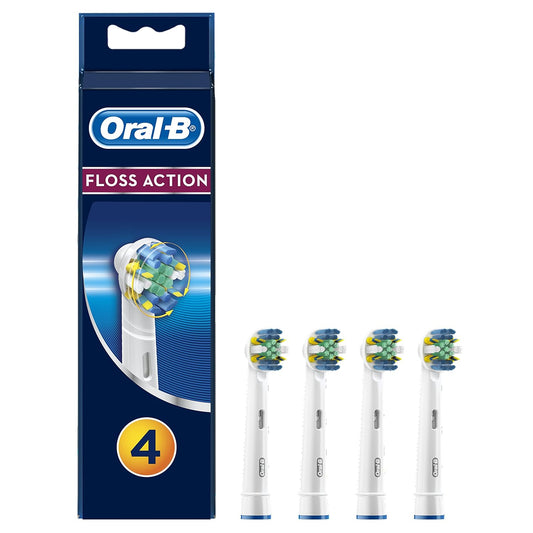 Flossing Action Replacement Toothbrush Heads Compatible With Oral-B, 4 Count Brush Heads - GOODSZON Discount Store