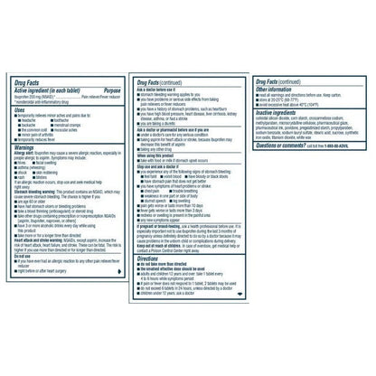 Advil Pain and Headache Reliever Ibuprofen, 200 Mg 200 Coated Tabls Pack of 2 - GOODSZON Discount Store