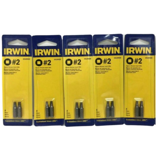 Irwin 3512052C #2 1" Square Recess Insert Bits 2 Pc (Pack of 5) - GOODSZON Discount Store