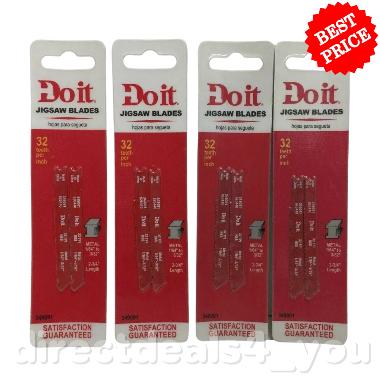 Do it Jigsaw Blades 32 TPI 349091 Pack of 4 - GOODSZON Discount Store