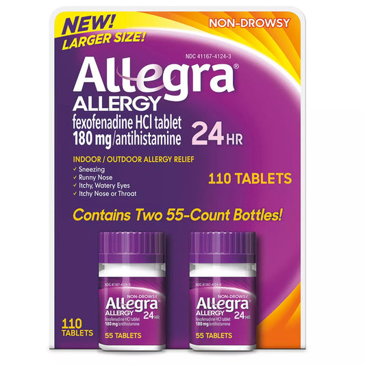 Allegra 24 Hour Allergy Relief 180mg (110 Count) - GOODSZON Discount Store