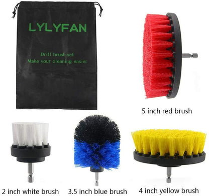 Drill Brush Attachment 4 Piece Drill Scrub Brush Set - GOODSZON Discount Store