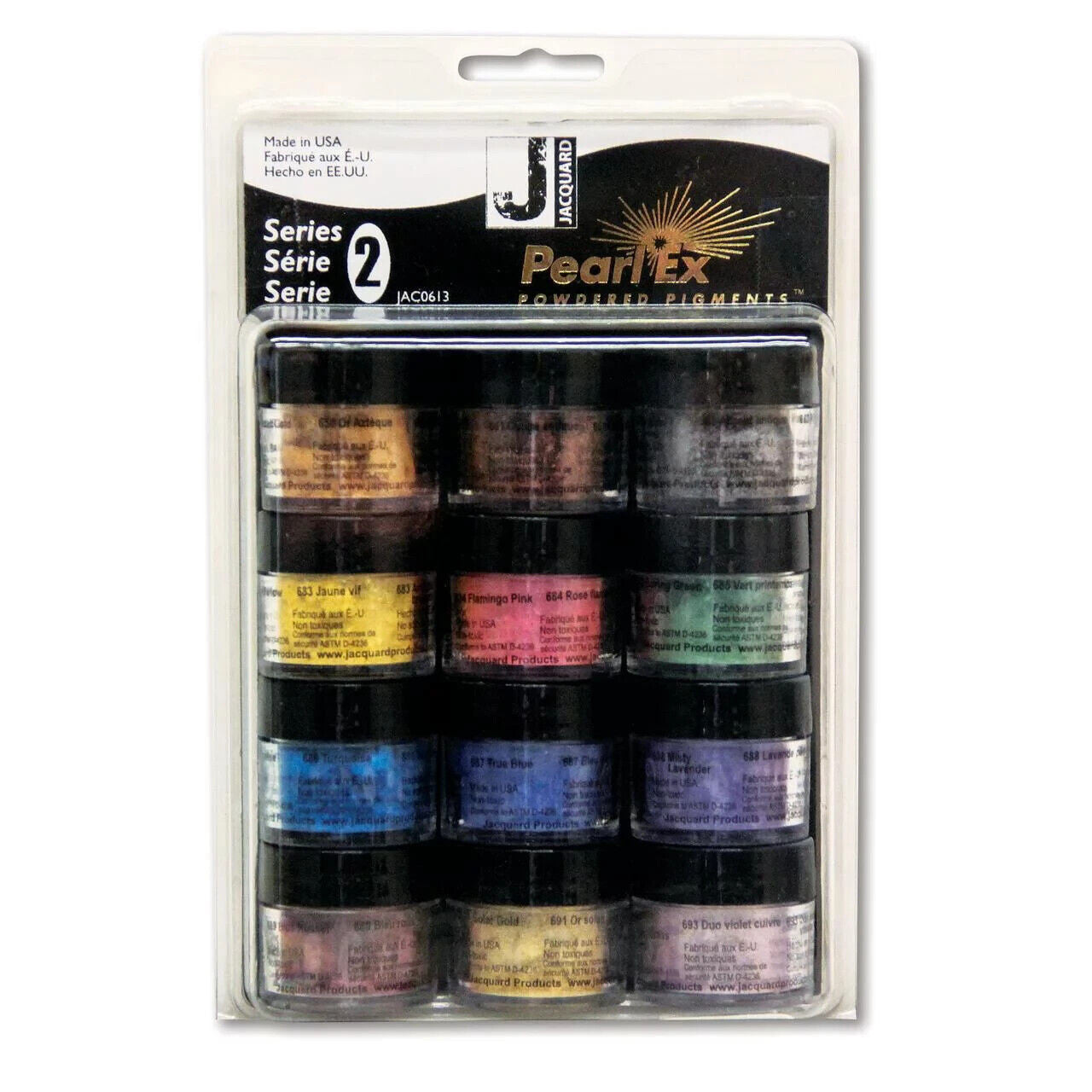 Jacquard Pearl Ex Mica Pigment Series 2 Set, 12-Colors - GOODSZON Discount Store