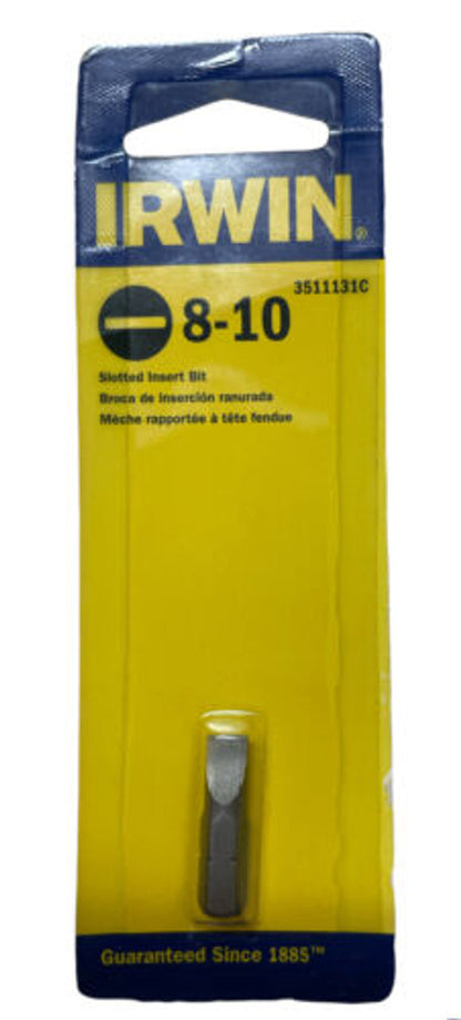 IRWIN 1" Slotted Insert Bit 8-10 Point 3511131C Pack of 6 - GOODSZON Discount Store