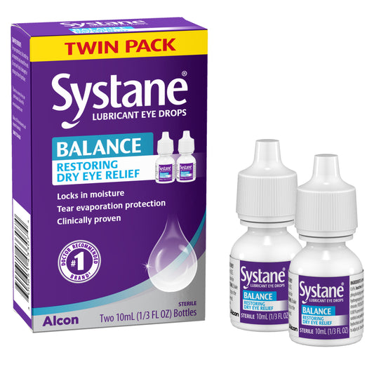 Systane Balance Lubricating Eye Drops for Dry Eyes Symptoms, 10mL, Twin Pack - GOODSZON Discount Store