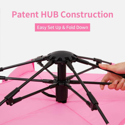 Alvantor Playpen Space Canopy Fence Pin 6 Panel Pop Up Foldable & Portable Pink - GOODSZON Discount Store