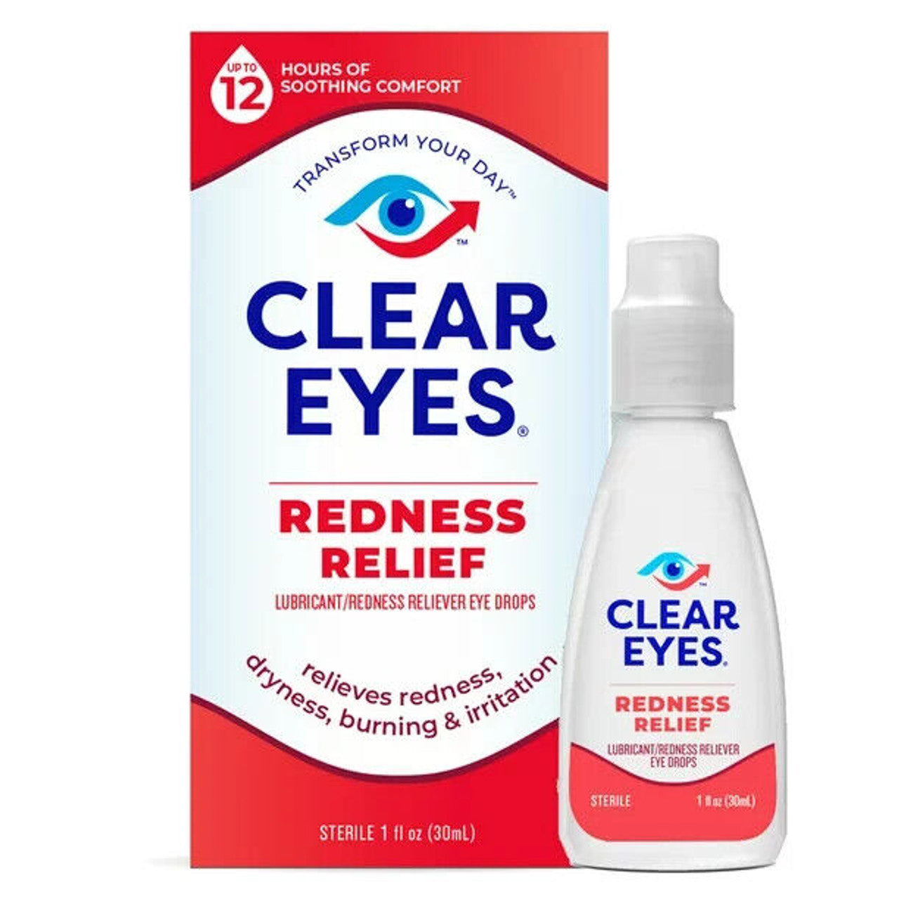 Clear Eyes Redness Eye Relief Lubricant Eye Drops, 1 fl oz Pack of 2 - GOODSZON Discount Store