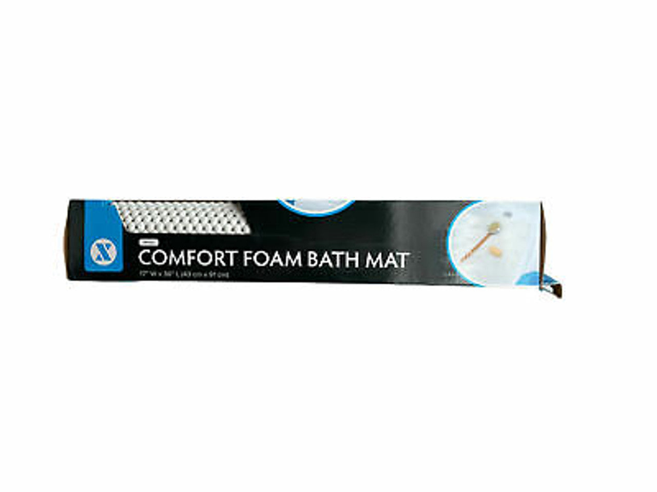 Comfort Foam Bath Mat For Bathing Non Slip Cushioned Surface White 17" x 36" - GOODSZON Discount Store