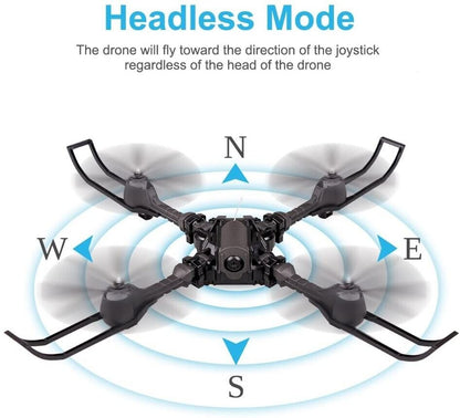 RC Drone for Beginners with 720P HD Camera Live Video 2.4GHz Foldable Arms - GOODSZON Discount Store