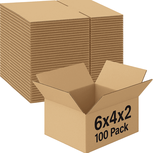 100 6x4x2 Cardboard Paper Boxes Mailing Packing Shipping Box Corrugated Carton